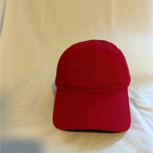 Lacoste Red Unisex Cotton Twill Cap